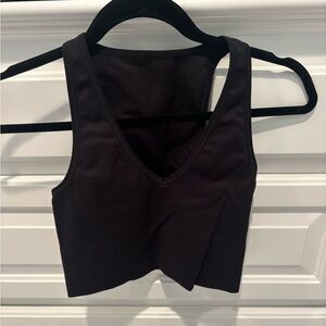 Athleta Black Ribbed Tank Top